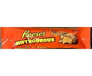 Reese's Nutrageous Milk Chocolate Bar with Peanuts, Peanut Butter & Caramel 47g | Classic American Candy (Import)