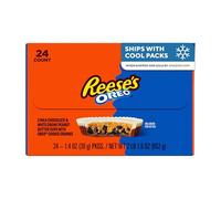 REESE'S OREO Milk Chocolate and White Creme Peanut Butter Cups, Candy Packs, 1.4 oz (24 Count)