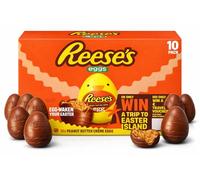 Reese's Peanut Butter Creme Egg Chocolate Filled Eggs Multipack 10 x 34g Perfect For Easter Egg Hunt School Offices Great For Gift Kids Bulk