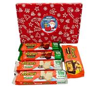 Reese's Peanut Butter Cup Christmas Selection Gift Box, Holiday Variety Pack with Peanut Butter Trees, White Trees, Big Cup with Puffs
