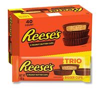 Reese's Peanut Butter Cups, Trio 3 Milk Chocolate Flavour Cups, Pack of 40 x 63 g