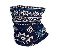 ReesEt Aztec Tribal Southwestern Native Blue, Bandana Neck Gaiter Soft Face Cover Neck Warmer Tube Half Face Mask Scarf Balaclava