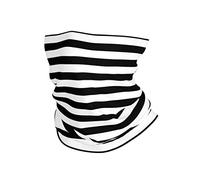 ReesEt Black And White Stripe, Bandana Neck Gaiter Soft Face Cover Neck Warmer Tube Half Face Mask Scarf Balaclava