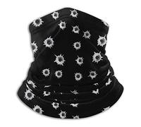 ReesEt Bullet Holes On Black Neck Gaiter Soft Face Cover Neck Warmer Tube Half Face Mask Scarf Balaclava For Outdoor Sports