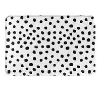 ReesEt Doormat, Dots And Spots Black And White Bath Mat Non-Slip Floor Mat Soft Bathroom Rugs Absorbent Bathroom Pad 40x60 cm