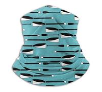 ReesEt Rowing Oars Blue Black And White Neck Gaiter Soft Face Cover Neck Warmer Tube Half Face Mask Scarf Balaclava For Outdoor Sports