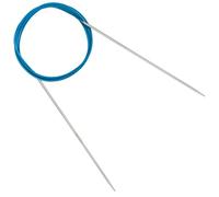 Reessy 2.25 mm Circular Knitting Needles 120 cm Long,Stainless Steel Round Knitting Needle with Flexible Cable, Round Needles with Size Marked, Fixed Circular Knitting Pins for Knit Project
