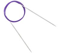 Reessy 2.75 mm Circular Knitting Needles 120 cm Long, Stainless Steel Round Knitting Needle with Flexible Cable, Round Needles with Size Marked, Fixed Circular Knitting Pins for Knit Project