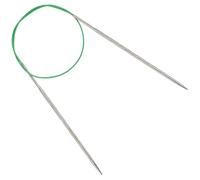 Reessy 3.25 mm Circular Knitting Needles 60 cm Long, Stainless Steel Round Knitting Needle with Flexible Cable, Round Needles with Size Marked, Fixed Circular Knitting Pins for Knit Project