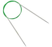 Reessy 3.25 mm Circular Knitting Needles 80 cm Long, Stainless Steel Round Knitting Needle with Flexible Cable, Round Needles with Size Marked, Fixed Circular Knitting Pins for Knit Project