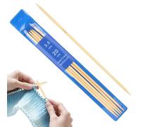Reessy 3.5 mm Knitting Needles, 20 cm Double Pointed Knitting Needle Set, Bamboo Short Double Ended Knitting Needles Set, Wooden DPN Sock Needle for Beginners and Socks Small Project