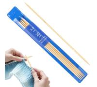 Reessy 3 mm Knitting Needles, 20 cm Double Pointed Knitting Needle Set, Bamboo Short Double Ended Knitting Needles Set, Wooden DPN Sock Needle for Beginners and Socks Small Project