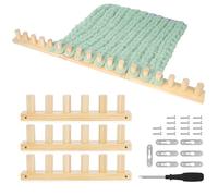 Reessy 3pcs Knitting Looms, 40 Inch Chunky Blanket Loom Knitting Kit, Wooden Knitting Looms Set for Adults & Afghan Loom Kit - 3-in-1 Solid Wood Blanket Loom for DIY & Big Yarn Knitting Projects
