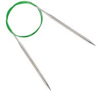 Reessy 5.5 mm Circular Knitting Needles 80 cm Long, Stainless Steel Round Knitting Needle with Flexible Cable, Round Needles with Size Marked, Fixed Circular Knitting Pins for Knit Project