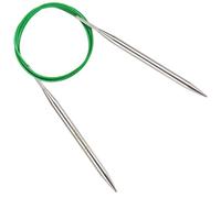Reessy 7.0 mm Circular Knitting Needles 120 cm Long, Stainless Steel Round Knitting Needle with Flexible Cable, Round Needles with Size Marked, Fixed Circular Knitting Pins for Knit Project