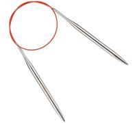 Reessy 8mm Circular Knitting Needles 60 cm Long, Stainless Steel Round Knitting Needle with Flexible Cable, Round Needles with Size Marked, Fixed Circular Knitting Pins for Knit Project