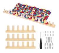 Reessy Chunky Knitting Blanket Loom - 40” Wooden Knitting Loom Kit for Chunky Yarn with Assembly Tools Included - 3-in-1 Knitting Loom for Blankets, Afghans, Throws, Thick Yarn