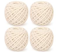 Reessy Chunky Yarn, 400g(4×100g) Chunky Wool for Knitting, Soft Fluffy Velvet Thick Yarn Set, Plush Yarns for Crochet Blankets Sweaters Shoes Hats Scarves and Amigurumi（Beige