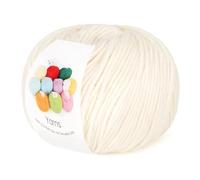 Reessy Cotton Acrylic Blend Yarn for Crocheting, Double Knitting Wool-Beige | 55% Cotton 45% Acrylic Yarn #3DK (Light), Soft Milk Cotton Yarn for Knitting Colorful Craft, Ideal Crochet Starter Yarn Kit