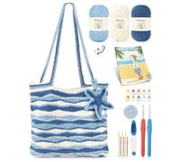 Reessy Crochet Kits for Beginners Adults, Crochet Bag Kit with Step-by-Step Instructions Crochet Hooks 6-ply Yarn, Beginners Crochet Kits for Adults Learn to Crochet Kit for Beginners UK