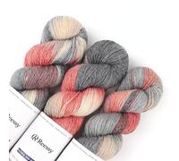 Reessy Double Knitting Wool - 300g Cashmere Yarns - 52% Wool, 10% Cashmere, 38% Polyester, DK Wool Yarn #3-810m Hand Dyed Crochet Yarns for Crocheting Socks Sweater Shawl-Sunset
