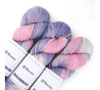 Reessy Double Knitting Wool - 300g Cashmere Yarns - 52% Wool, 10% Cashmere, 38% Polyester, DK Wool Yarn #3-810m Hand Dyed Crochet Yarns for Crocheting Socks Sweater Shawl-Aurora Purple