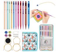 Reessy Tunisian Crochet Hooks Set Interchangeable, 12 Sizes 3mm-10mm Aluminium Tunisian Crochet Hook with Cable, Extra Long Interchangeable Tunisian Crochet Hooks Set for Beginners & Professionals