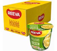 REEVA Instant Mashed Potatoes with Chicken Flavour, 40g x 16 Cups, Ready in 3 Minutes, Just Add Boiling Water, Instant Potato Cups, Quick & Convenient Potato Side Dish, Bulk Pack