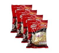 Reeva's BBQ Beef Flavour Instant Noodles 60G Quick and Delicious Meal, Product of Ukraine Pack of 4