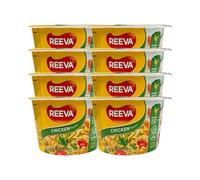 Reeva's Chicken Flavour Cup Noodles 75G Instant Noodles with Vegetable and Herb Flavour Ready to Eat, Product of Ukraine Pack of 8