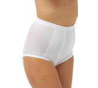 REEVE 2 X Pairs Firm Control Spot Mesh Panel Brief for Women - Women's Shapewear Brief (White, Large)