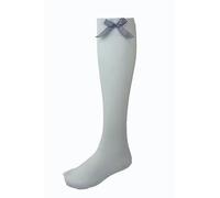 REEVE 3 X Pairs Girls Children's Gingham Check Bow White Knee High Socks Long Back School