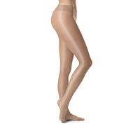 REEVE 3 X Pairs Glossy Tights for Women - 15 Denier Fashion tights - Medium Ladies Tights (Natural)