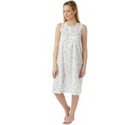 REEVE Ladies Relaxed Fit Cotton Floral Printed Sleeveless Nighties for Women - Comfortable & Smooth Womens Nightwear, Plus Size Loungewear & Nightdresses for Women UK Size 10-30, MN16 (Lilac, 10-12)