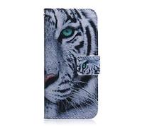 Reevermap iPhone SE 2020 Case iPhone 7/ iPhone 8 Case Phone Cover for iPhone SE 2020/ iPhone 7/ iPhone 8, PU Leather Flip Shockproof Wallet Stand Magnet Buckle Notebook, White Tiger