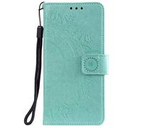 Reevermap Motorola G55 Case, Protective MOTO G55 Wallet Phone Case Flip Shockproof PU Leather Card Holder Mandala Magnetic Stand Cover for Motorila MOTO G55 5G, Green