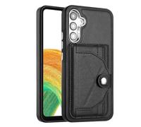 Reevermap Samsung Galaxy A14 Case with Card Holder Shockproof Wallet Phone Cover for Samsung Galaxy A14 4G/ 5G, Protective Slim PU Leather Kickstand Slicone Bumper Case, Black