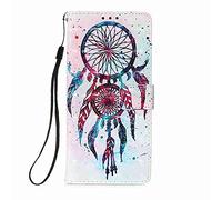 Reevermap Samsung Galaxy A22 5G Case Flip 3D PU Leather Cover for Samsung Galaxy A22 5G, Protective Wallet Card Slots Bumper with Viewing Stand Function Magnetic Buckle, Dream Catcher