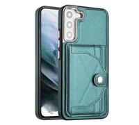 Reevermap Samsung Galaxy S23 Case with Card Holder Shockproof Wallet Phone Cover for Samsung Galaxy S23, Protective Slim PU Leather Kickstand Slicone Bumper Case, Green