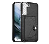 Reevermap Samsung Galaxy S23 Case with Card Holder Shockproof Wallet Phone Cover for Samsung Galaxy S23, Protective Slim PU Leather Kickstand Slicone Bumper Case, Black