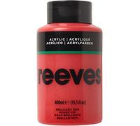 Reeves Acrylic Paint, Brilliant Red, 400 ml