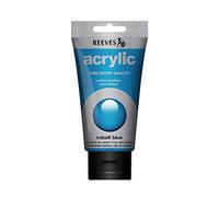 Reeves Acrylic Paints - Opaque Acrylic Paint for Hobbyists and Beginners - Highly Pigmented Outdoor Craft Paint - Water Based Art Paints for Canvas, Clay, Wood, Glass (Cobalt Blue) - 75 ml