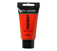 Reeves Acrylic Paints - Opaque Acrylic Paint for Hobbyists and Beginners - Highly Pigmented Outdoor Craft Paint - Water Based Art Paints for Canvas, Clay, Wood, Glass (Orange) - 75 ml
