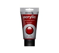 Reeves Acrylic Paints - Opaque Acrylic Paint for Hobbyists and Beginners - Highly Pigmented, Vibrant Outdoor Craft Paint - Water Based Art Paints for Canvas, Clay, Wood, Glass (Raw Umber) - 75 ml