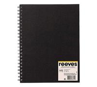 Reeves Hardback Sketchbook - A4 Spiral-Bound Sketchbook with 80 Pages - Acid-Free Textured Sheets for Drawing and Sketching - Art Supplies for Adults & Kids - For Use With Pencils, Pastels, & Markers