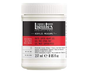 Reeves Liquitex Matte Super Heavy Gel Medium-8Oz | Increases Viscosity, Reduces Surface Gloss, Increases Color Depth & Transparency, Extends Color, Slows Drying Time