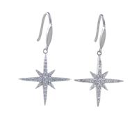 Reeves & Reeves Follow that Star Sterling Silver and Pavé Drop Earrings - Silver - Silver