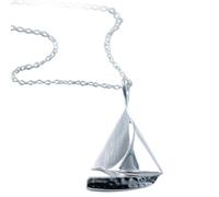 Reeves & Reeves Sail Boat Sterling Silver Necklace - 20"