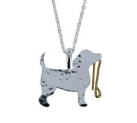 Reeves & Reeves Spot the Dog Sterling Silver Necklace - 16-19"