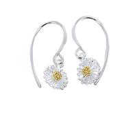 Reeves & Reeves Sterling Silver Daisy Drop Earrings